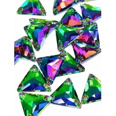 Triangle Green - Fuchsia