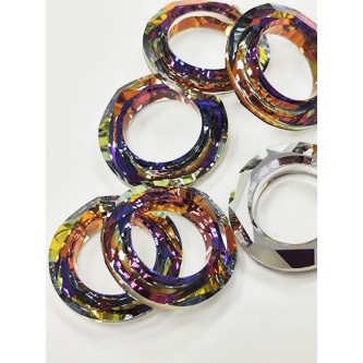 4139 Cosmic Ring Fancy Stone Crystal Volcano VOL